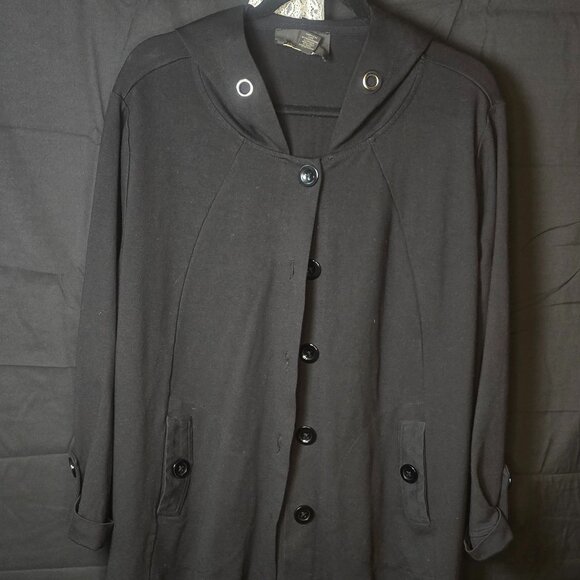 2XL Christain Siriano New York Black Jacket with hood - Picture 1 of 1